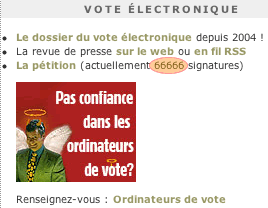 66666 signatures contre les ordinateurs de vote