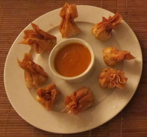 Wontons aux crevettes sauce aigre-douce